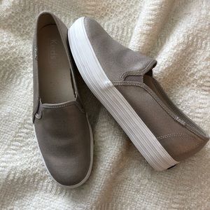 Keds Gold Platform Slip Ons